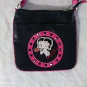 Pink Betty Boop over the shoulder purse